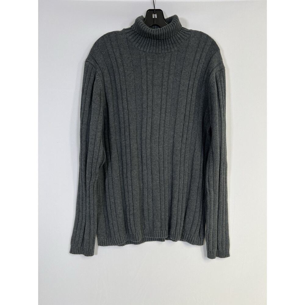 Vintage Express Cable Knit Sweater Men’s Sz XL Gray Fisherman Chunky Turtleneck
